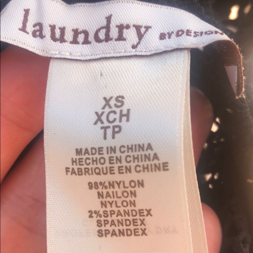 Laundry by Design Crochet Bell Sleeve Cover Up XS - Picture 9 of 10